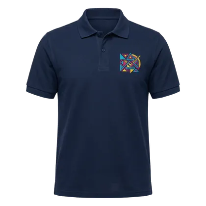 Polo con bordado multicolor – ejemplo de diseño personalizado Bordher