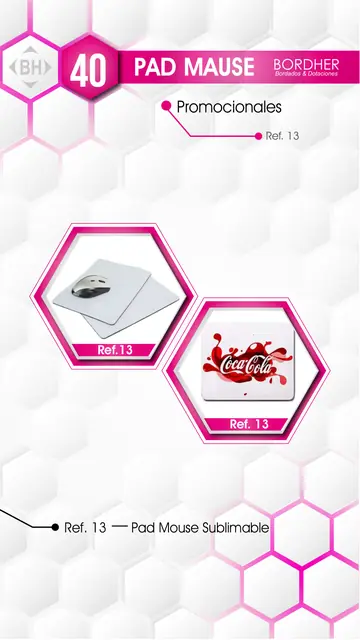Catálogo Bordher página 40 – Pad mouse (Promocionales): Pad mouse sublimable