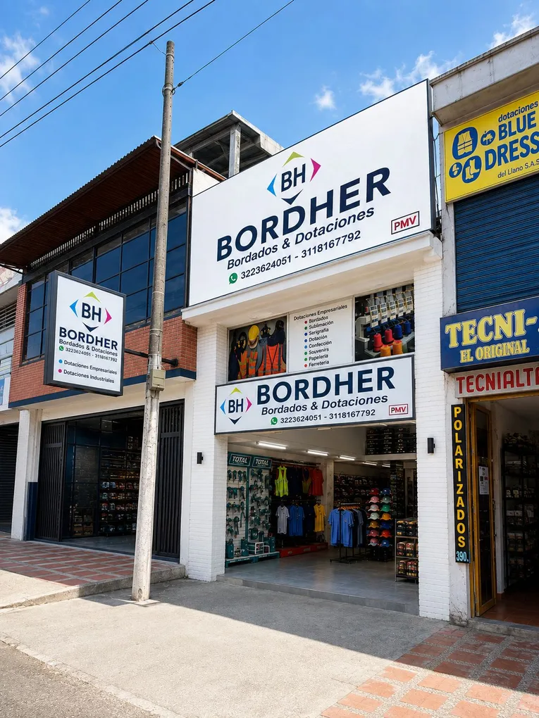 Fachada de la Sede Porvenir de Bordher Bordados y Dotaciones, Calle 31 # 27-54, Villavicencio